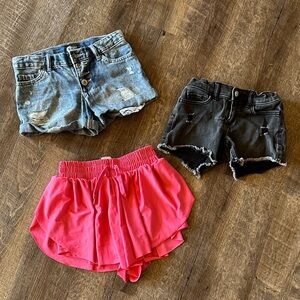 3 pairs girls shorts